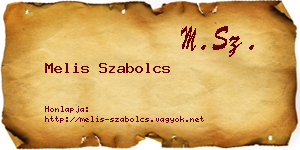Melis Szabolcs névjegykártya